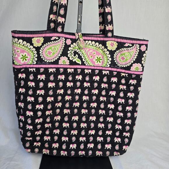 Vera Bradley Tote Pink Elephant Paisley Retired - Picture 5 of 14